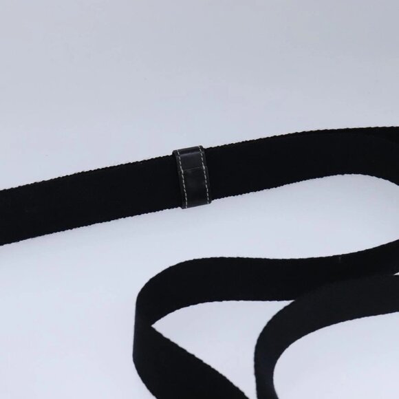 HERMES Buenaventura Shoulder Bag Canvas Black Auth - Picture 10 of 15